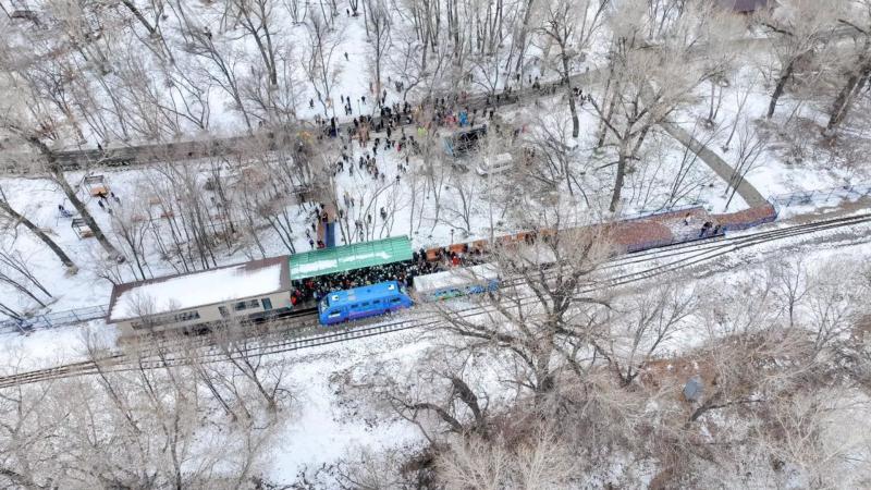 Детскую железную дорогу торжественно открыли в Семее